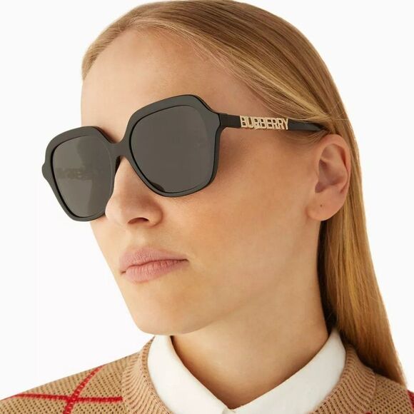 SALE! NEW Burberry BE4389 Joni 300187  Black Dark Grey Square Women Sunglasses main image 5